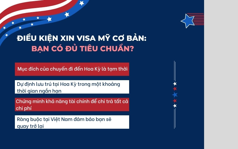Điều kiện xin visa Mỹ