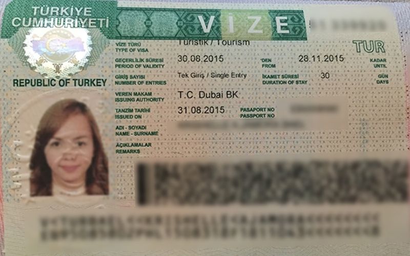 Visa du lịch/thăm thân Thổ Nhĩ Kỳ