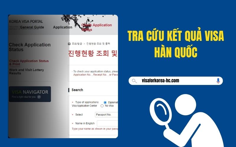 Tra cứu kết quả visa Hàn Quốc