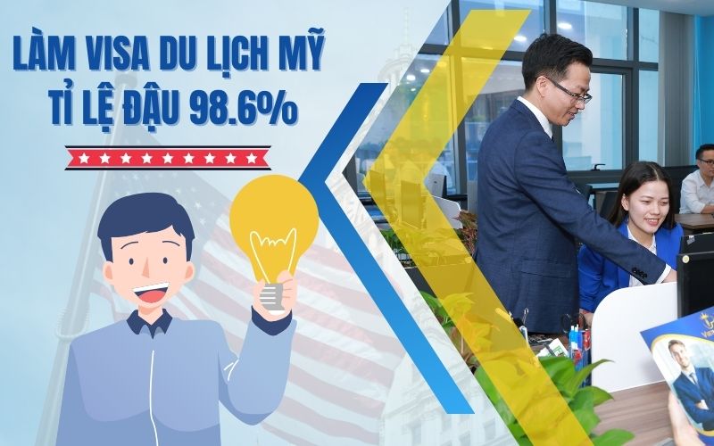 Làm visa du lịch Mỹ tỉ lệ đậu 98,6%