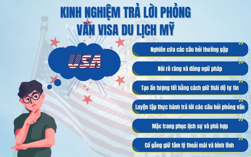 Kinh nghiệm trả lời phỏng vấn visa Mỹ du lịch