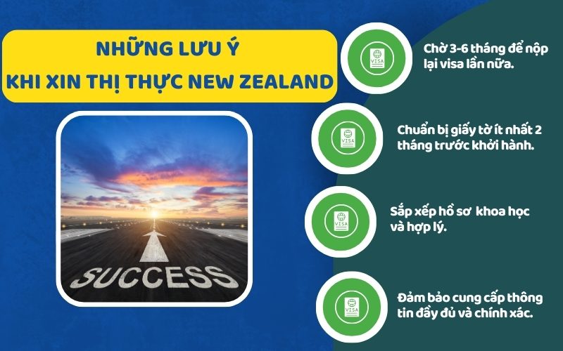 Lưu ý khi xin thị thực New Zealand