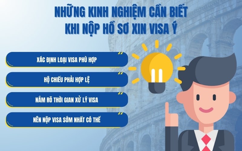 Những kinh nghiệm xin thị thực Ý