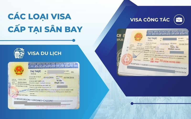 các loại thị thực Việt Nam tại sân bay