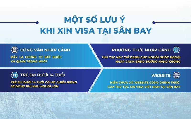 lưu ý khi xin thị thực Việt Nam tại sân bay