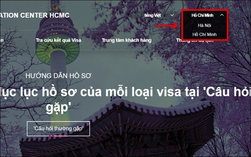 Đặt lịch hẹn visa Hàn Quốc