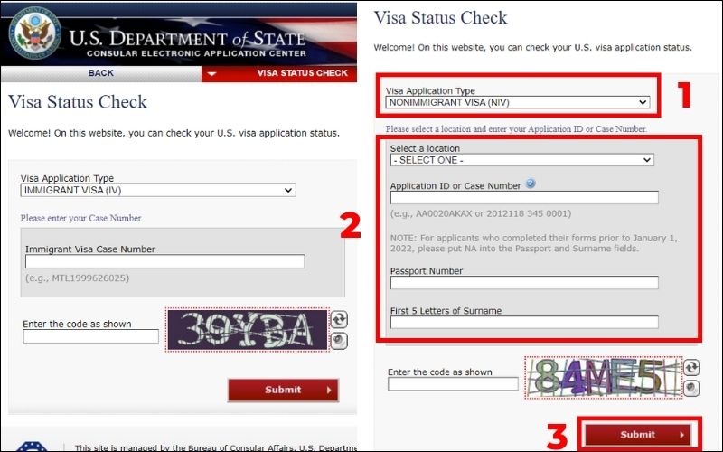 kiểm tra visa mỹ online