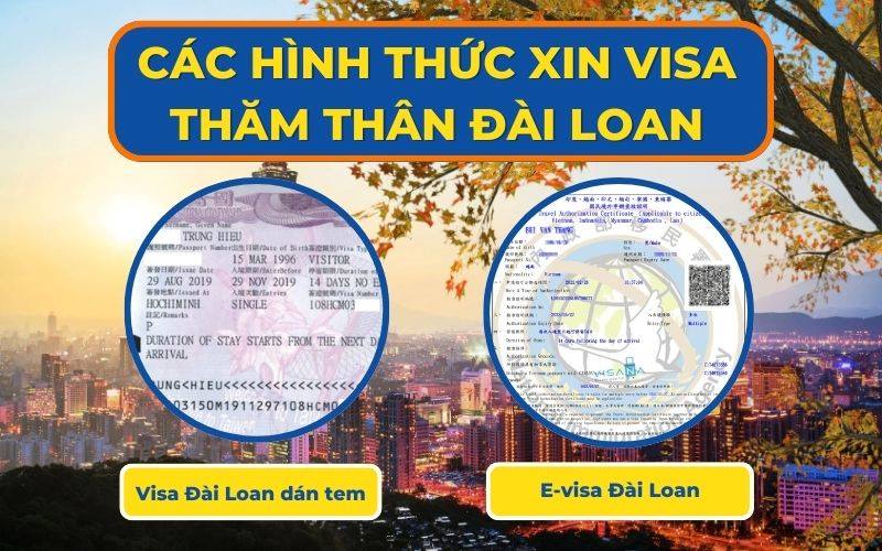 Các hình thức xin visa thăm thân Đài Loan