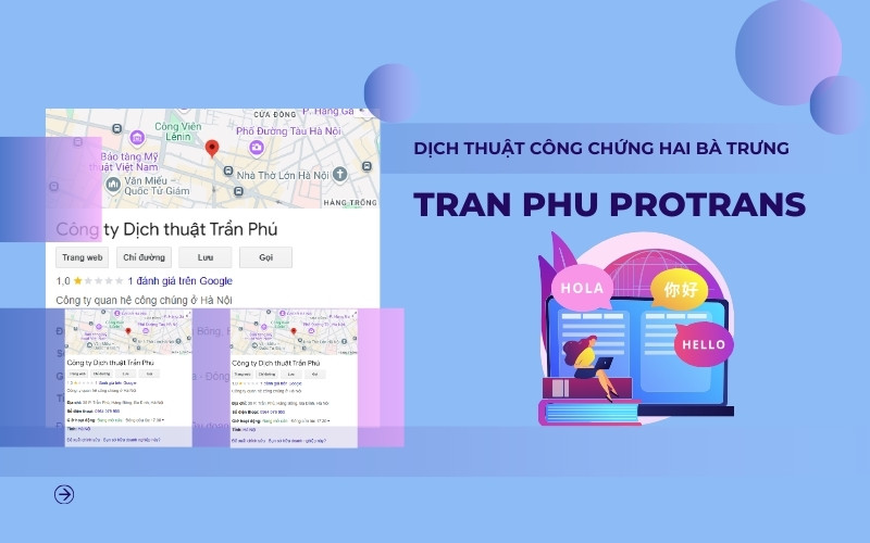 Dịch thuật công chứng Hai Bà Trưng tại Tran Phu Protrans