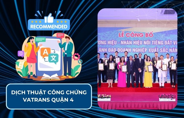 Dịch thuật công chứng VATRANS Quận 4 