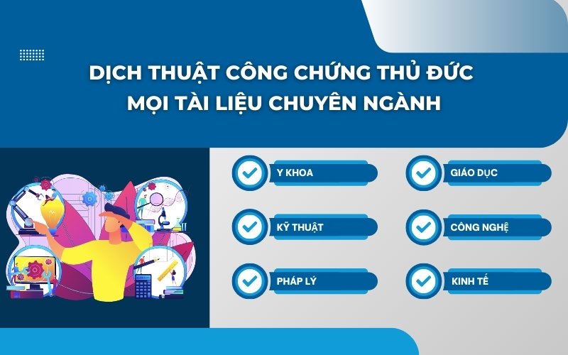 Dịch công chứng Thủ Đức tài liệu chuyên ngành