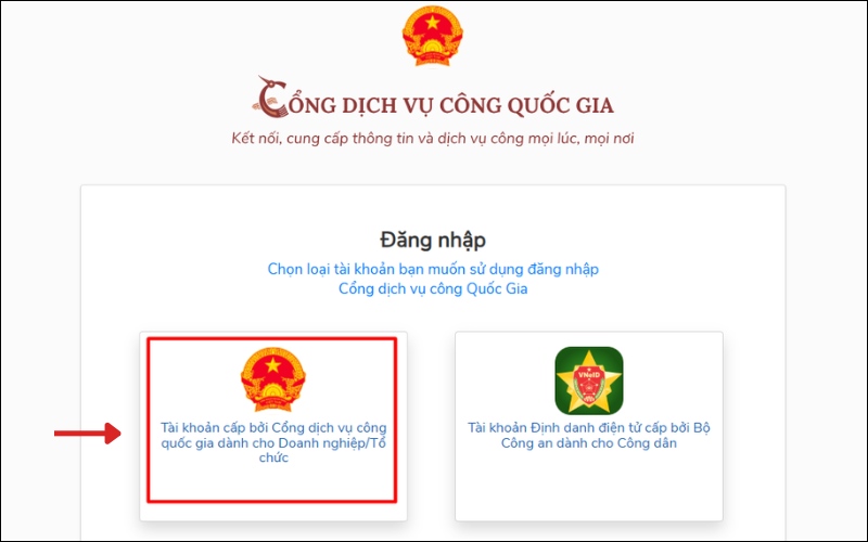 Đăng nhập tài khoản đã đăng ký