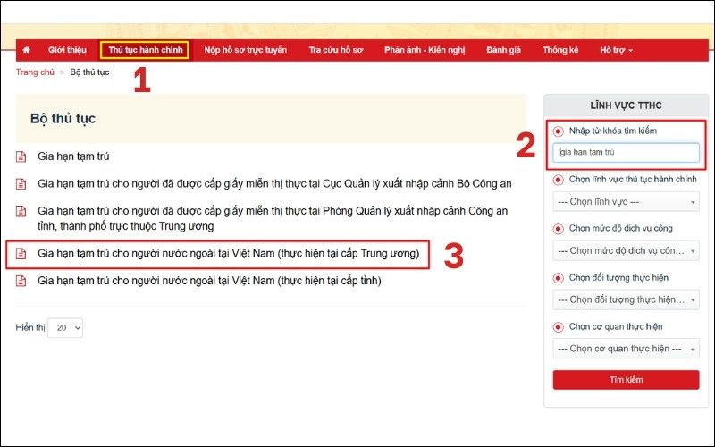 Tìm kiếm thủ tục gia hạn visa Việt Nam online
