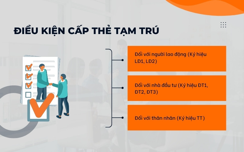 Điều kiện xin thẻ tạm trú cho từng đối tượng cụ thể