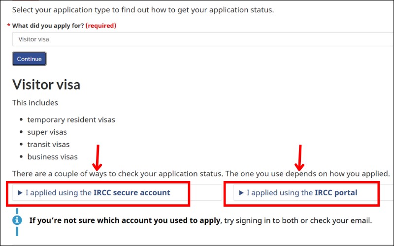 cách kiểm tra visa canada