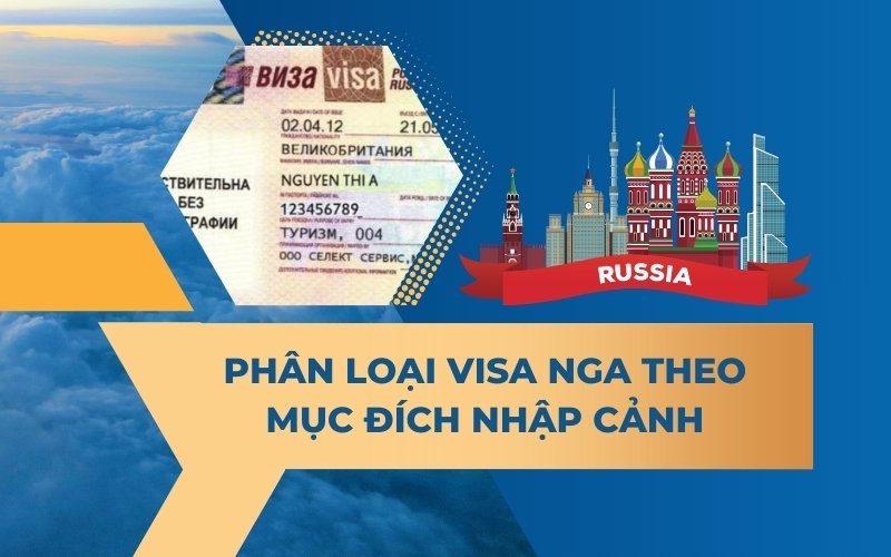 Phân loại visa Nga theo mục đích nhập cảnh