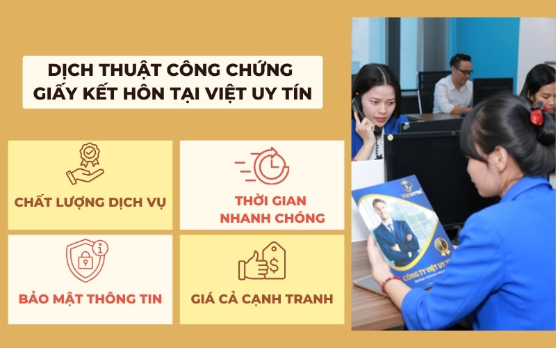 Nên dịch thuật công chứng giấy kết hôn ở đâu?