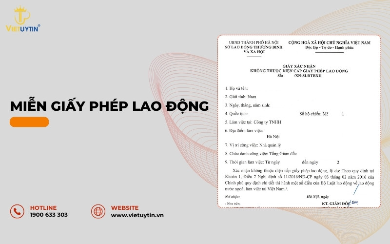 miễn giấy phép lao động