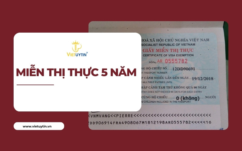 miễn thị thực 5 năm