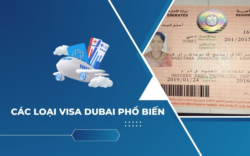 Các loại visa Dubai phổ biến