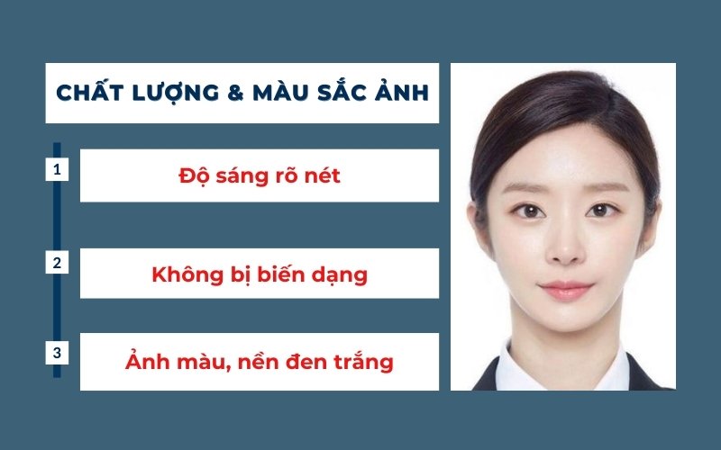 Chất lượng và màu sắc của ảnh visa Pháp