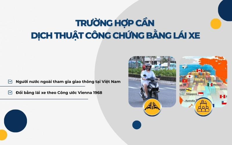 Trường hợp cần dịch thuật công chứng bằng lái xe