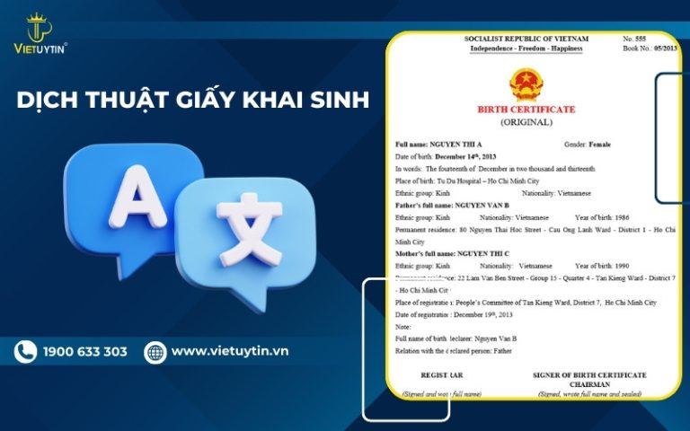 dịch thuật giấy khai sinh