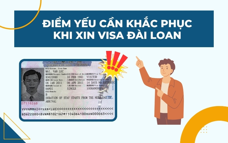 Lưu ý khi xin visa công tác Đài Loan