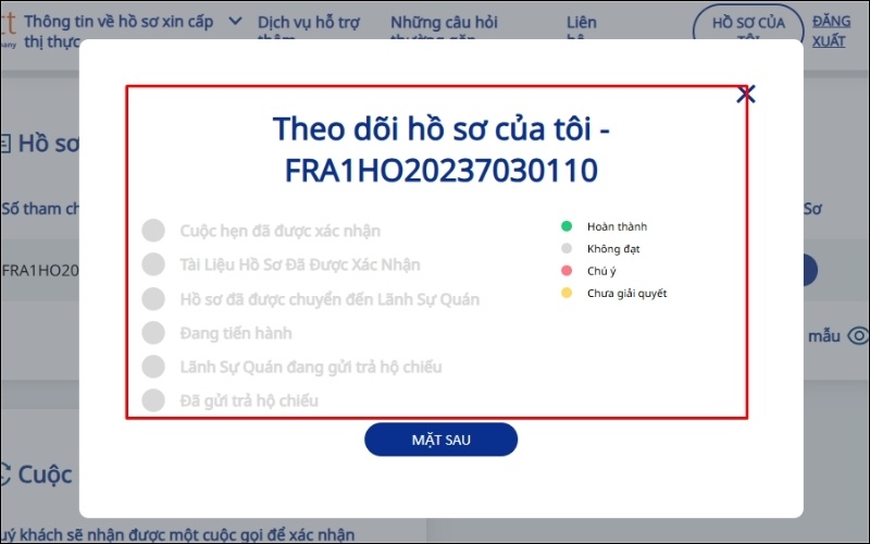 kết quả xin thị thực thăm thân Pháp