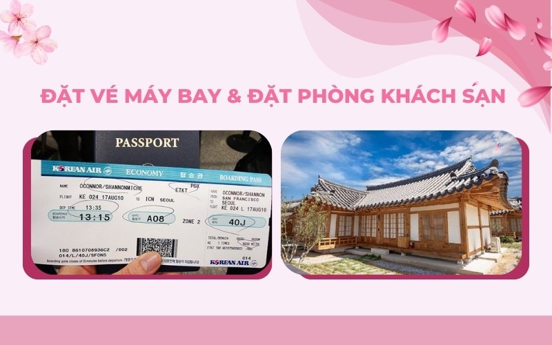 Đặt vé máy bay và đặt phòng khách sạn đi Hàn Quốc tự túc