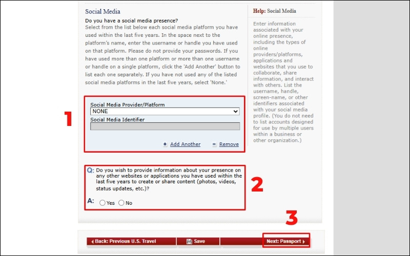 Nhập thông tin liên lạc khi điền mẫu đơn ds 160