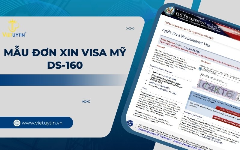 mẫu đơn xin visa Mỹ DS-160