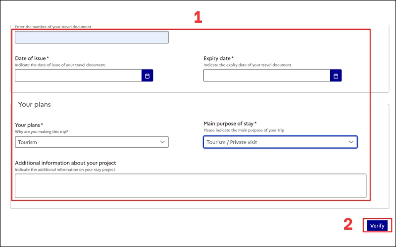 Điền thông tin cơ bản
