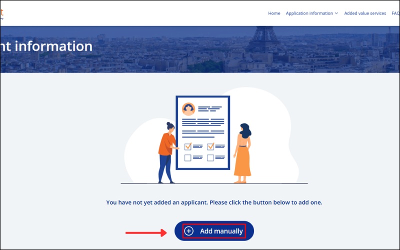 Hoàn thành đơn đặt hẹn visa du lịch Pháp