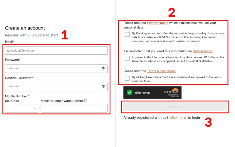 Nhập thông tin đăng ký