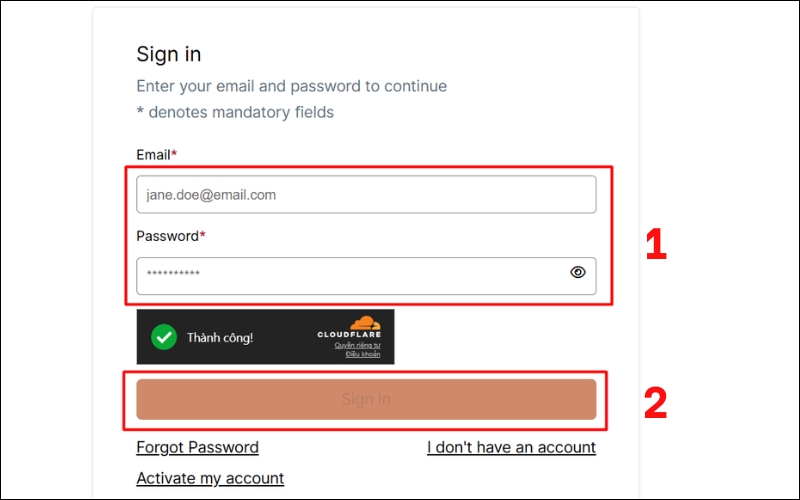 Đăng nhập tài khoản visa Thụy Sĩ