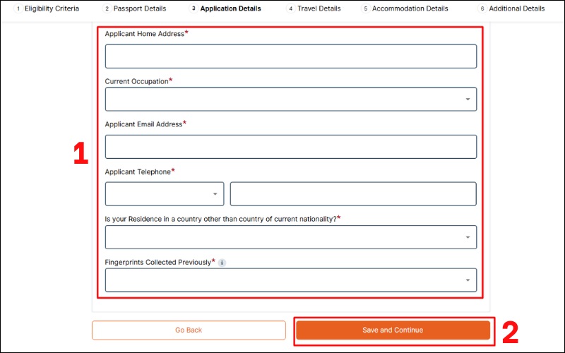 Địa chỉ người xin visa Thụy Sĩ