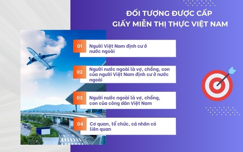 Đối tượng được cấp giấy miễn thị thực Việt Nam