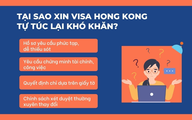 Tại sao xin visa Hong Kong tự túc lại khó
