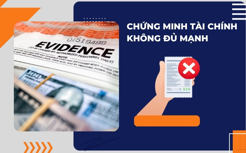 Chứng minh tài chính không đủ mạnh