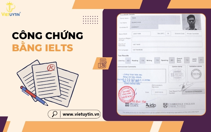 Công chứng bằng IELTS