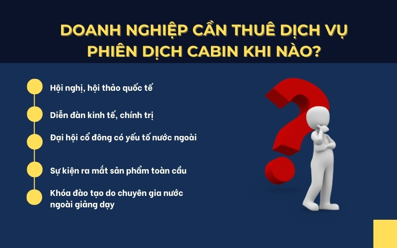 Trường hợp cần thuê phiên dịch viên cabin