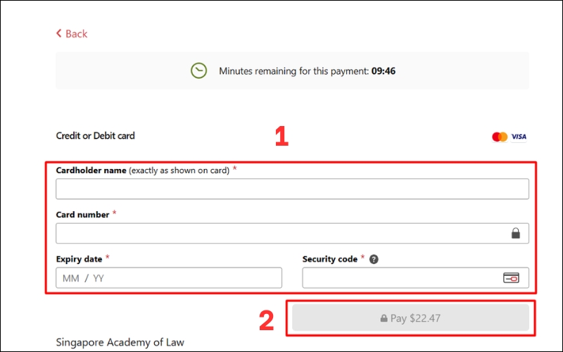 Chọn Pay để yêu cầu thanh toán