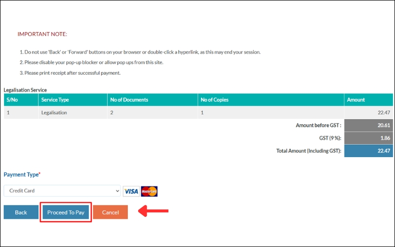 Chọn loại thẻ thanh toán