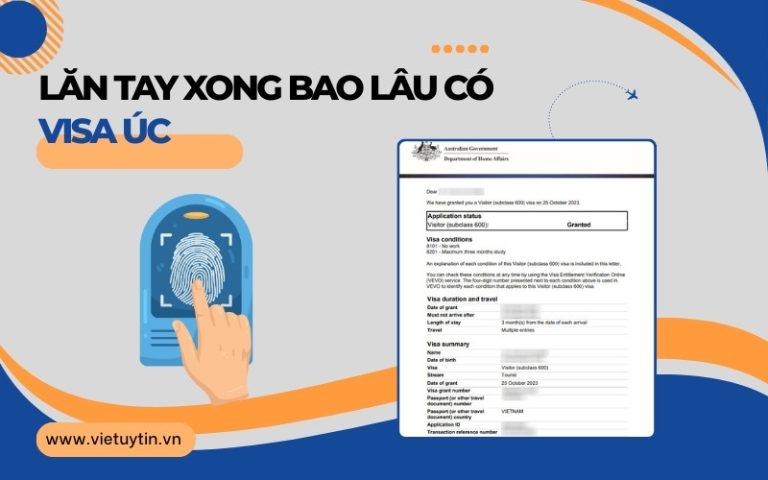 Lăn tay xong bao lâu có visa Úc
