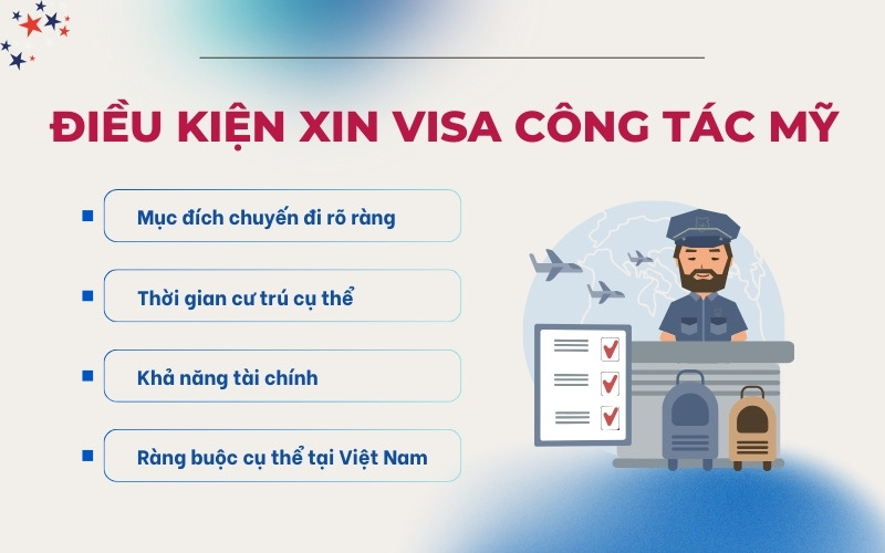 Điều kiện xin visa công tác Mỹ