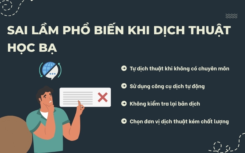 Sai lầm khi dịch thuật công chứng học bạ