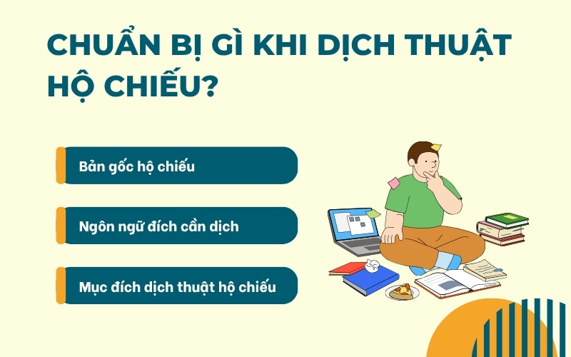 Chuẩn bị dịch thuật hộ chiếu