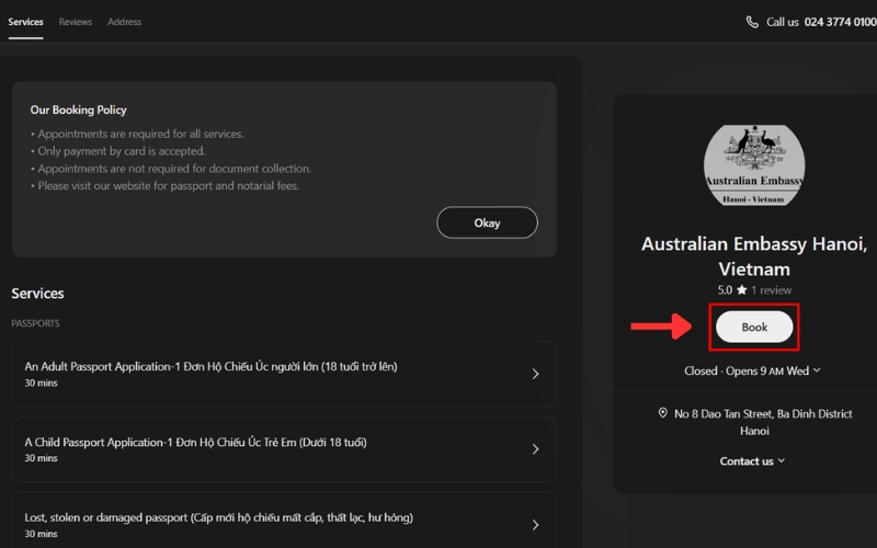 Truy cập web hợp pháp hóa lãnh sự Úc