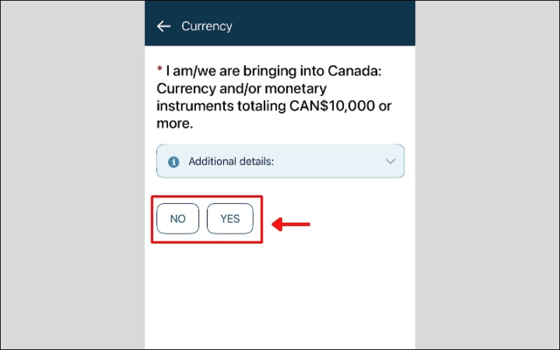 Khai báo tiền tệ trong thủ tục nhập cảnh Canada
